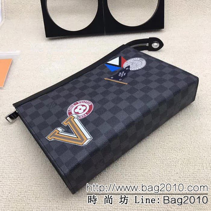 路易威登LV頂級原單 N64442 League系列PochetteVoyage中號手袋原版複刻手拿包 ZY1054